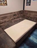 Couch mit Lederoptik mit Schlaffunktion in 86405