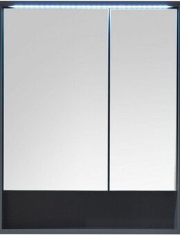 BASIC by Balculina Spiegelschrank Lucera Spiegelschrank, Badezimmerschrank BxHxT 60x75x20 (1-St) Breite 60 cm, Tür L/R montierbar, LED-Beleuchtung