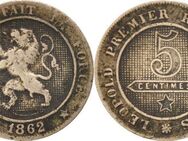 5 Centimes 1862 Belgien Leopold I