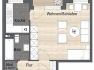 1-Zi.-Whg nähe Dambacher Str., mit EBK, Balkon und herrlichem Ausblick in den Rednitzgrund - Fürth