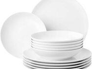 Seltmann Weiden Tafelservice Geschirr-Set Liberty (12-tlg), 6 Personen, Porzellan, Geschirr, Teller Set, weiß, Made in Germany, 12 Teile, für 6 Personen