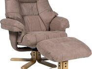 Duo Collection TV-Sessel Bordeaux, mit Hocker und Relaxfunktion, 360 Grad drehbar
