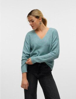 Vero Moda V-Ausschnitt-Pullover VMCREWLEFILE LS V-NECK BLOUSE NOOS