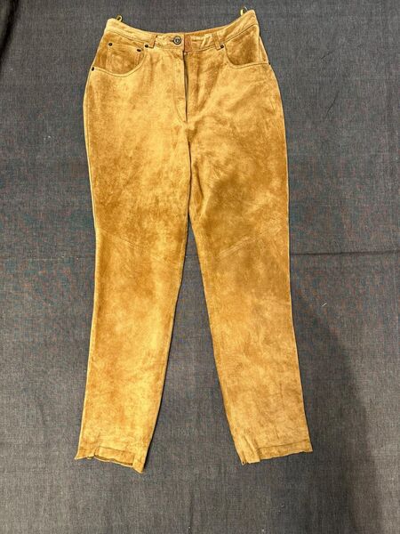 Leder Jeans Nubuk Lederhose in Cognac Braun Grösse 44 M - Köln