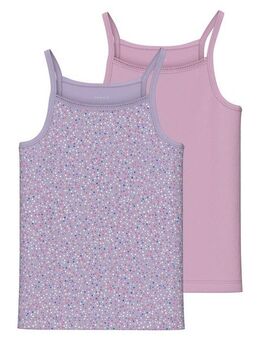 Name It Unterhemd NKFSTRAP TOP 2P PASTEL LILAC DOT NOOS