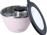 S'well Salatschüssel S'well Calacatta Gold Salad Bowl Kit, 1.9L, Edelstahl, (3-tlg), Therma-S'well®-Technologie mit vakuumisolierten Außenschale