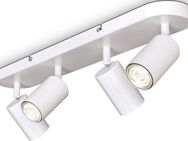 B.K.Licht Deckenspots, ohne Leuchtmittel, 4-flammige Spotlampe,schwenkbar, drehbar, schwarz, ohne Leuchtmittel