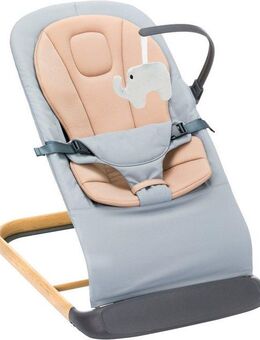 Fillikid Babywippe Star grau beige, inkl. Spielbogen und Reduktionskissen