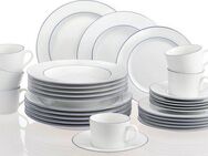 Retsch Arzberg Kombiservice Geschirr-Set, Service Heike Blaurand (30-tlg), 6 Personen, Porzellan, Made in Germany, 30 Teile, für 6 Personen