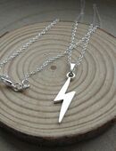 ☝️☝️☝️ Halskette, 925 Silber plat. + Anhänger Blitz, NEU ⭐⭐⭐⭐⭐ in 86368