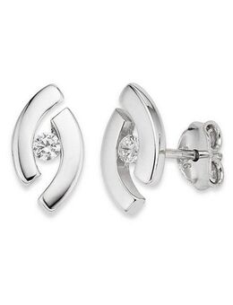 Bruno Banani Paar Ohrstecker Schmuck Geschenk Silber 925 Ohrschmuck Ohrringe Glitzerstein, mit Zirkonia (synth)