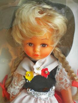 Trachten-Puppe-Tirolerin,Made in Hongkong,Alt,unbespielt,ca. 27 cm - Linnich