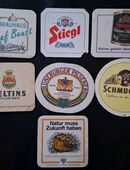7 verschiedene Bierdeckel 1970 bis ca. 1990 Stiegel Schmucker Henninger Beust in 45259