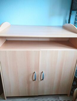 Wickeltisch aus Holz mit Schrank - 96x96x35 cm - Dresden