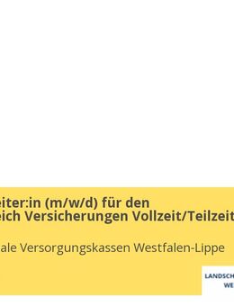 Sachbearbeiter:in (w/m/d) für den Servicebereich Versicherungen Vollzeit/Teilzeit - Münster