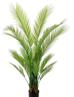 Kunstbaum Areca Palme im Topf künstlich Kunstpalme Kunstpflanze Goldfruchtpalme, I.GE.A., Höhe 130 cm, Kunstbaum Dekopflanze Zimmerpflanze Zimmerpalme Tropische Grünpflanze
