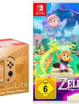 Nintendo Switch Lite – Hyrule-Edition + Zelda: Echoes of Wisdom + Zelda-Schriftrolle