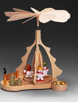 Albin Preissler Weihnachtspyramide Tischpyramide - Schneemänner, Weihnachtsdeko