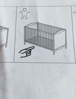 Weißes Gitterbett von Ikea - Karlsfeld