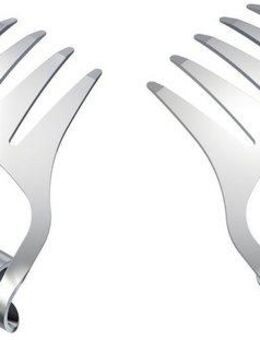 RÖSLE Fleischgabel Pulled-Pork, 25237, zum Zerteilen von gegartem Fleisch, 2-tlg., Edelstahl