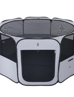 TIAKI Faltbarer Auslauf für Kleintiere und Welpen - M: L 101 x B 101 x H 53 cm