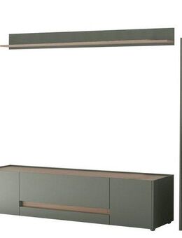 INOSIGN Wohnwand City/Giron, moderne Anbauwand, Komplettset in vielen Farben verfügbar, (Set, 4-St), enthält zwei Vitrinen, ein Lowboard & ein Wandboard
