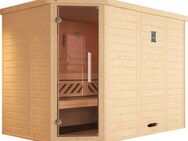 weka Sauna Kemi, BxTxH: 245 x 195 x 200 cm, 45 mm, (Set) 7,5 kW-Ofen mit digitaler Steuerung