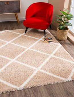 Sanat Hochflor-Teppich Madrid, rechteckig, Höhe: 30 mm, Wohnzimmer, Langflor, Shaggy Teppich