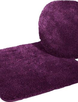 KiNZLER Badematte Chaozhou, Höhe 20 mm, rutschhemmend beschichtet, fußbodenheizungsgeeignet, Polyester, 2-tlg. Hänge-WC Set, Badteppich, Uni Farben, weich, als rechteckig, rund & Set erhältlich