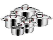 WMF Topf-Set Premium One, Cromargan® Edelstahl Rostfrei 18/10 (Set, 5-tlg., Bratentopf Ø 20 cm, Kasserolle Ø 16 cm, Fleischtopf Ø 16/20/24 cm), induktionsgeeignet