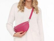 Zwillingsherz Umhängetasche Crossbody Bag Leder, Umhängetasche mit Reißverschluss