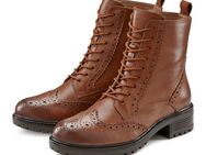 LASCANA Schnürboots Schnürstiefelette, Ankle Boots, Leder, Schnüren & Reißverschluss