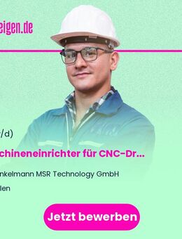 Maschineneinrichter für CNC-Drehmaschinen (m/w/d) - Ahlen