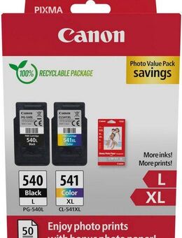 Canon PG-540L+CL-541XL Photo Value Pack Tintenpatrone (Packung)