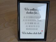 Bilderrahmen schwarz glänzend zum Aufstellen/Hängen mit liebevollem Text - Köln