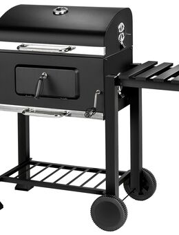 Holzkohlegrill BBQ Holzkohle Barbecue Grill Gartengrill Grillwagen Ablage Räder - Ingolstadt