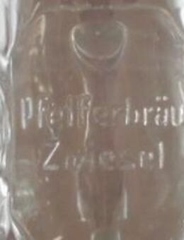 Bierkrug  Glaskrug Maßkrug 1 Liter Pfefferbräu Zwiesel Relief - Bottrop