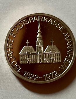 Silbermedallie 150 Jahre Stadtsparkasse Mannheim 1000/1000 Silber - Mannheim