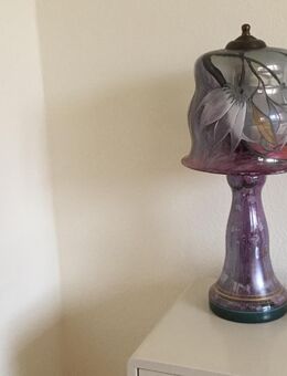 Jugendstillampe von Eisch mit passender signierter Vase (von 1991) - Hannover