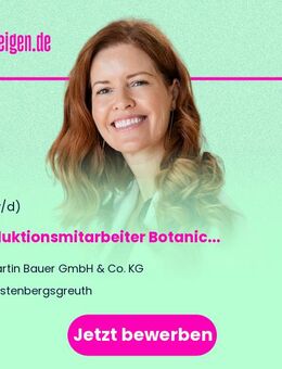 Produktionsmitarbeiter Botanicals / Aromen (m/w/d) - Vestenbergsgreuth