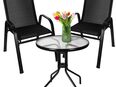 Gartenmöbel 3tlg. Set Balkonmöbel Set Bistroset Tisch & 2 Stühle in 42105