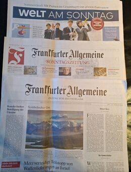 4 St FAZ Frankfurter Allgemeine Sonntag, Welt am Sonntag, Frankfurter Allgemeine - Essen