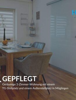 GEPFLEGT - Geräumige 3-Zimmer-Wohnung mit einem TG-Stellplatz und einem Außenstellplatz in Möglingen - Möglingen