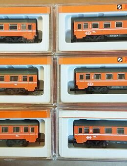 Spur N, Arnold 3772/3773: Konvolut mit 6 SBB EUROFIMA-Abteilwagen - Bern