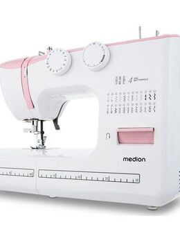Medion® Freiarm-Nähmaschine SM60 (MD 10689), 60 Stichmuster, Rückwärtstaste, 60 Watt Motorleistung, 24 Programme, automatischer Einfädler, einstellbare Stichlänge und -breite, Nähloch