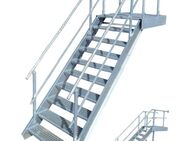 9 Stufen + Podest Treppe beids. Geländer B 100 cm H 150 - 200 cm - Hamminkeln