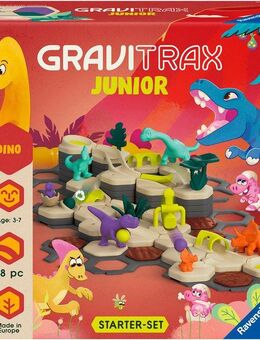 Ravensburger Kugelbahn-Bausatz GraviTrax Junior Starter-Set L Dino, Made in Europe
