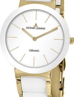 Jacques Lemans Keramikuhr Monaco 42-7F, Quarzuhr, Armbanduhr, Damenuhr, gehärtetes Crystexglas