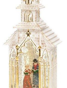 KONSTSMIDE LED Laterne Weihnachtsdeko, LED fest integriert, Warmweiß, LED Kirche, weiß, wassergefüllt