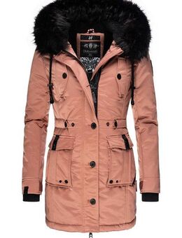 Navahoo Wintermantel Luluna Prc edler Parka mit großer Kunstfellkapuze